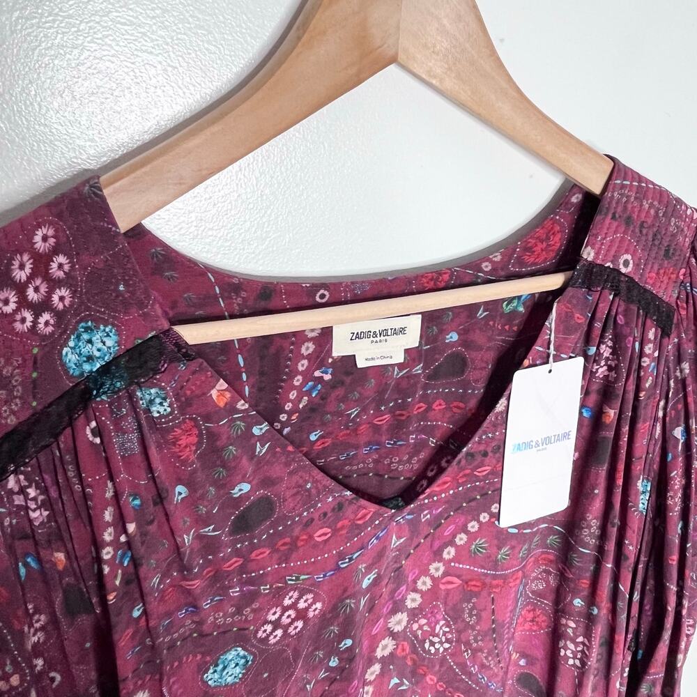 NWT Zadig & Voltaire Rafael Psyche Maxi Dress Size Small - Picture 5 of 11
